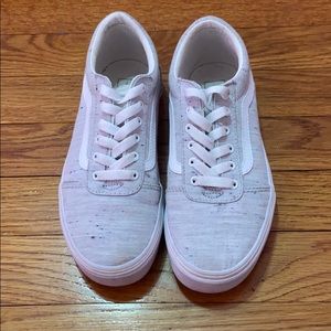 Girls Vans Old Skool Jersey Grey & Speckled Shoes